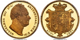 William IV gold Proof Sovereign 1831 PR64 Deep Cameo PCGS, KM717, S-3829B, W&R-261. Plain edge. A sharply mirrored near-gem representative displaying ...