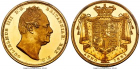William IV gold Proof 2 Pounds 1831 PR63 Deep Cameo PCGS, KM718, S-3828, W&R-258 (R3). An immensely sharp Proof example whose cameo contrast remains a...