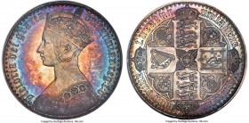 Victoria Proof "Gothic" Crown 1847 PR64 NGC, KM744, S-3883, ESC-2571. UN DECIMO edge. One of the most iconic British crowns, and an issue that sees a ...