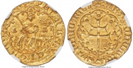 Mallorca. Pedro III (1336-1387) gold Real d'Oro ND (1368-1387) MS65 NGC, Fr-48, MEC VI-160, Cay-2056. 3.88gm. Conch shell mintmark. James Eimeric as m...