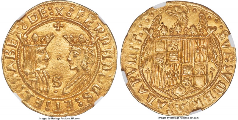 Ferdinand & Isabella (1474-1504) gold 2 Excelentes ND (from 1497)-S MS65 S NGC, ...