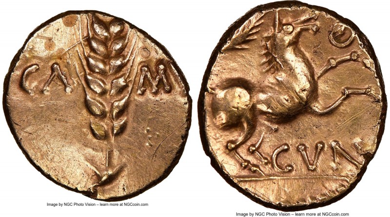 BRITAIN. Catuvellauni and Trinovantes. Cunobelin (ca. AD 8-41). AV stater (18mm,...