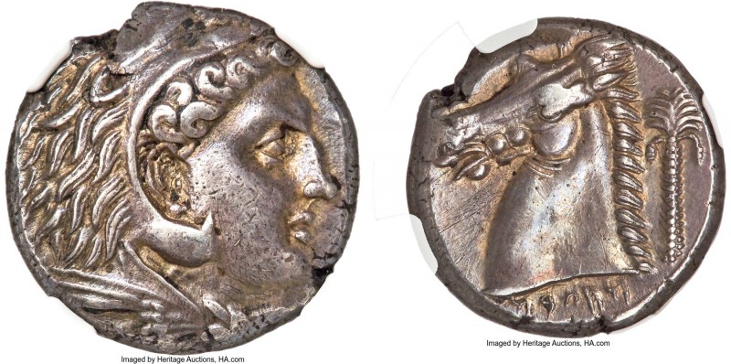 SICULO-PUNIC. Sicily. Ca. 300-289 BC. AR tetradrachm (22mm, 16.98 gm, 2h). NGC A...