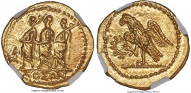 SCYTHIA. Geto-Dacians. Coson (ca. after 54 BC). AV stater (21mm, 8.37 gm, 11h). NGC MS 4/5 - 4/5, die shift. Ca. 44-42 BC. Roman consul (L. Junius Bru...