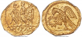 SCYTHIA. Geto-Dacians. Coson (ca. after 54 BC). AV stater (19mm, 8.47 gm, 12h). NGC MS 3/5 - 4/5. Ca. 44-42 BC. Roman consul (L. Junius Brutus) walkin...