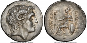 THRACIAN KINGDOM. Lysimachus (305-281 BC). AR tetradrachm (29mm, 16.74 gm, 12h). NGC Choice AU 5/5 - 3/5, Fine Style. Pergamum, ca. 287/6-282 BC. Diad...