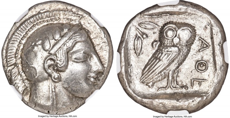 ATTICA. Athens. Ca. 475-465 BC. AR tetradrachm (25mm, 17.19 gm, 5h). NGC Choice ...