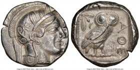 ATTICA. Athens. Ca. 440-404 BC. AR tetradrachm (25mm, 17.13 gm, 10h). NGC AU 5/5 - 4/5, Full Crest. Mid-mass coinage issue. Head of Athena right, wear...