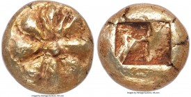IONIA. Erythrae (?). Ca. 600-550 BC. EL sixth-stater or hecte (9mm, 2.26 gm). NGC XF 4/5 - 3/5, die shift, marks. Lydo-Milesian Standard. Raised roset...