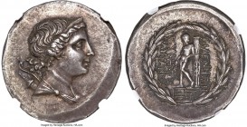 IONIA. Magnesia ad Meandrum. Ca. mid-2nd century BC. AR tetradrachm (33mm, 16.33 gm, 11h). NGC Choice AU S 5/5 - 5/5, Fine Style. Euphemos, son of Pau...
