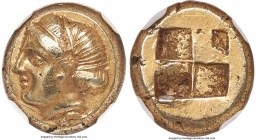 IONIA. Phocaea. Ca. 387-326 BC. EL sixth-stater or hecte (10mm, 2.55 gm). NGC AU 5/5 - 4/5. Head of female left, wearing saccos; seal left below trunc...