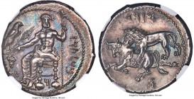 CILICIA. Tarsus. Mazaeus, as Satrap (ca. 361-334 BC). AR stater (23mm, 10.83 gm, 9h). NGC MS 5/5 - 4/5. B'LTRZ (Aramaic), Ba'altars seated left on bac...