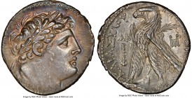 PHOENICIA. Tyre. Ca. 126/5 BC-AD 65/6. AR shekel (28mm, 14.05 gm, 1h). NGC Choice AU S 4/5 - 4/5. Dated Civic Year 21 (106/5 BC). Bust of Melqart righ...