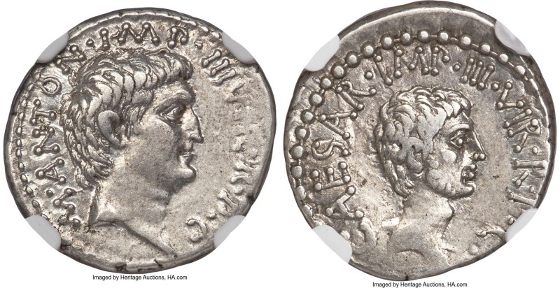 Marc Antony and Octavian, as Imperators and Triumvirs (43-33 BC). AR denarius (1...