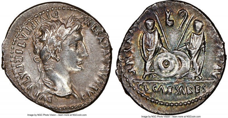 Augustus (27 BC-AD 14). AR denarius (19mm, 3.59 gm, 7h). NGC Choice XF 4/5 - 4/5...