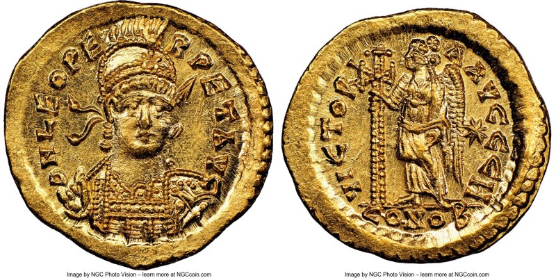 Leo I the Great, Eastern Roman Empire (AD 457-474). AV solidus (19mm, 4.47 gm, 5...