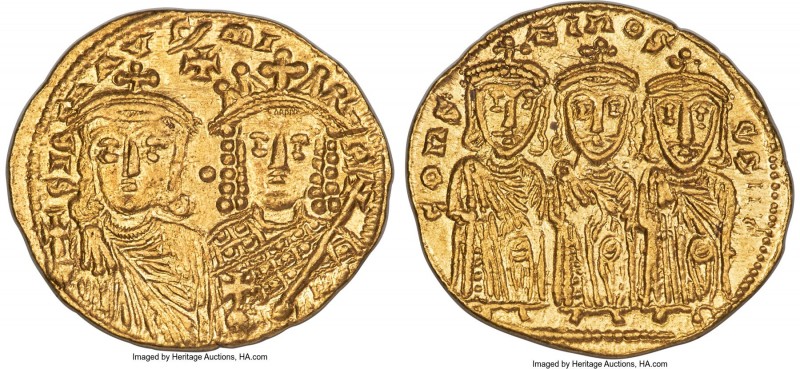 Constantine VI and Irene (AD 787-797), with Leo III, Constantine V, and Leo IV. ...