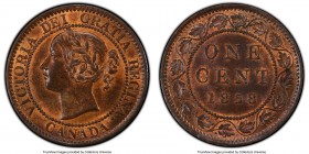 Victoria "Broken Vine" Cent 1858 MS64 Red and Brown PCGS, London mint, KM1. Broken vine variety. Bordering on Gem Mint State and one of the more attra...