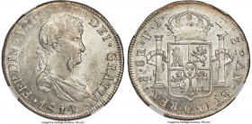 Ferdinand VII 8 Reales 1814 So-FJ MS63 NGC, Santiago mint, KM80, Cal-1407 (prev. Cal-630). Waves of brilliance ripple across the surfaces upon inspect...