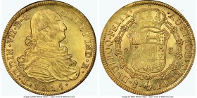 Ferdinand VII gold 8 Escudos 1817/6 So-FJ MS62 NGC, Santiago mint, KM78, Cal-1875 (prev. Cal-126). A wonderful gold offering boasting a prominent and ...