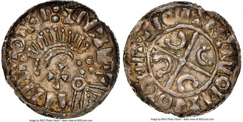 Harthacnut Penny ND (1035-1042) MS64 NGC, Orbaek mint, S-1170, cf. Hauberg-54, c...