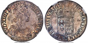 Louis XIV Ecu 1657- SV S MS62 NGC, Saint Palais mint, KM180, Dav-3800. From a mint plagued by poor planchet preparation as noted by the significant ad...