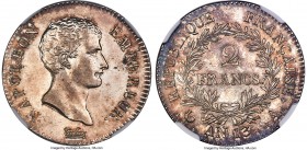 Napoleon 2 Francs L'An 13 (1804/1805)-A MS63 NGC, Paris mint, KM658.1. An elusive issue rarely crossing the auction block in Choice Mint State levels ...