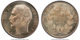 Napoleon III silver Specimen Pattern Franc 1853-A SP65 PCGS, Paris mint, KM779.1, Maz-1660a. Large head variety. A rarely encountered Specimen Pattern...