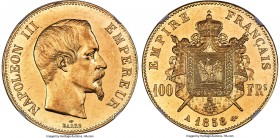 Napoleon III gold 100 Francs 1858-A AU58 NGC, Paris mint, KM786.1. AGW 0.9334 oz.

HID09801242017

© 2020 Heritage Auctions | All Rights Reserved