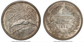 German Colony. Wilhelm II Mark 1894-A MS66 PCGS, Berlin mint, KM5, J-705. Flashy and strikingly tone-free for a series that is often prone to vibrant ...