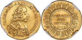 Cologne. Clemens August von Bayern gold Ducat 1750-M AU55 NGC, Bonn mint, KM147, Fr-838, Wittelsbach-2051, Noss-746. Johann Konrad Marme as mintmaster...