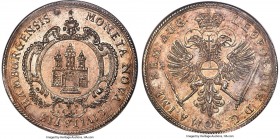 Hamburg. Free City Taler 1694-IR MS61 NGC, KM315, Dav-5374. Shimmering brilliance couples with sharp features and serene silver tone in this wholly Mi...