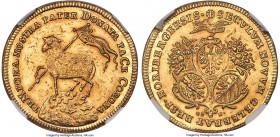 Nürnberg. Free City gold 2 Ducat MDCC (1700)-GFN UNC Details (Surface Hairlines) NGC, KM259, Fr-1882. A difficult gold multiple whose iconic imagery a...