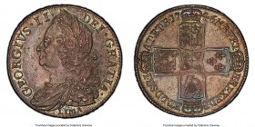 George II "Lima" 1/2 Crown 1746 MS63 PCGS, KM584.3, S-3695A. A historically important issue struck from Spanish silver seized at Lima, Peru. A piece w...