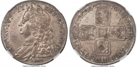 George II "Lima" Crown 1746 AU53 NGC, KM585.3, S-3689. A much desired type struck from captured Spanish silver. The piece displays a pleasing old-worl...