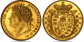 George IV gold 1/2 Sovereign 1821 MS64 PCGS, KM681, S-3802. A fantastic example of this conditionally challenging 1/2 Sovereign issue, displaying high...