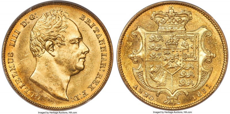 William IV gold Sovereign 1831 MS63 PCGS, KM717, S-3829. A decidedly Choice Mint...