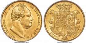 William IV gold Sovereign 1835 MS63 PCGS, KM717, S-3829B. The second lowest-mintage date in the William IV sovereign series, ranking among the top-gra...