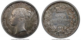 Victoria Shilling 1850 AU Details (Cleaning) PCGS, KM734.1, S-3904. The key date for the Victoria's Young Head Shilling series, and thus an issue that...