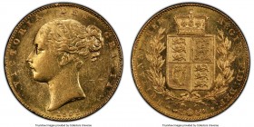 Victoria gold Sovereign 1838 AU55 PCGS, KM736.1, S-3852. Incredibly lustrous for an example that has seen any degree of circulation, the fields lightl...