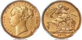 Victoria gold Sovereign 1879 AU Details (Cleaned) NGC, KM752, S-3856A. A key issue of which only 20,000 examples were produced in total. Modestly circ...