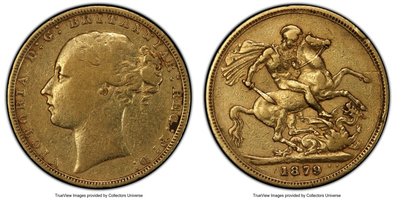 Victoria gold Sovereign 1879 VF25 PCGS, KM752, S-3856A. A fleeting date that rem...