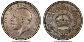 George V Crown 1934 AU58 PCGS, KM836, S-4036. An extremely low-mintage issue, boasting a production of a mere 932 pieces. Just shy of Mint State with ...
