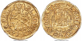 Wladislaus II (1490-1516) gold Goldgulden ND (1495-1499) MS64 NGC, Nagyszeben (Hermannstadt) mint, Husz-761, Pohl-L28-5, Lengyel-77/12. 3.46gm. • S • ...