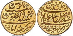 British India. Bengal Presidency gold Mohur AH 1202 Year 19 (1793-1818) MS64 NGC, Calcutta mint, KM114, Stevens-4.3. 12.31gm. Edge grained right. One ...