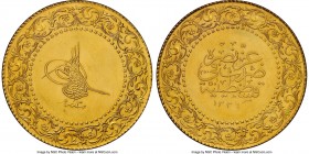 Ottoman Empire. Muhammad VI gold "Monnaie de Luxe" 250 Kurush AH 1336 Year 3 (1920) MS62 NGC, Constantinople mint (in Turkey), KM827. A glistening exa...