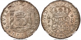 Ferdinand VI "Same Crowns" 8 Reales 1754/3 Mo-MF MS63 NGC, Mexico City mint, KM104.1, Cal-480 (prev. Cal-322). Bathed in full mint brilliance reflecti...