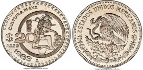 Estados Unidos 3-Piece Lot Certified Proof Set 1983-Mo PCGS, 1) 5 Pesos - PR65 Cameo, KM485 2) 10 Pesos - PR66 Deep Cameo, KM477.2 3) 20 Pesos - PR66 ...