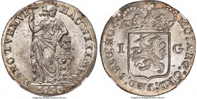 Holland. Provincial Gulden 1793 MS66 NGC, KM73. Virtually pristine and highly lustrous with an allover frostiness transitioning to watery, lightly gol...