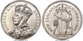 George V Proof "Waitangi" Crown 1935 PR63 NGC, KM6. An ever-popular Proof Crown, struck to commemorate the 1840 treaty between the British and indigen...